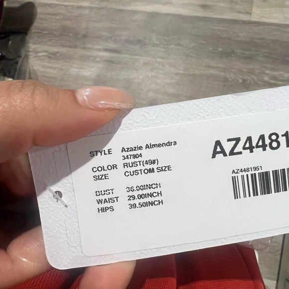 AZAZIE ALMENDRA A-Line Sweetheart Neckline Mesh Floor-Length Dress Rust - Picture 8 of 12